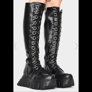 Lamoda • Shadows Knee High Platform Boots